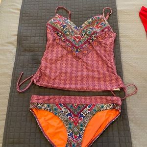 Multi colored Prana swimsuit/ tankini
